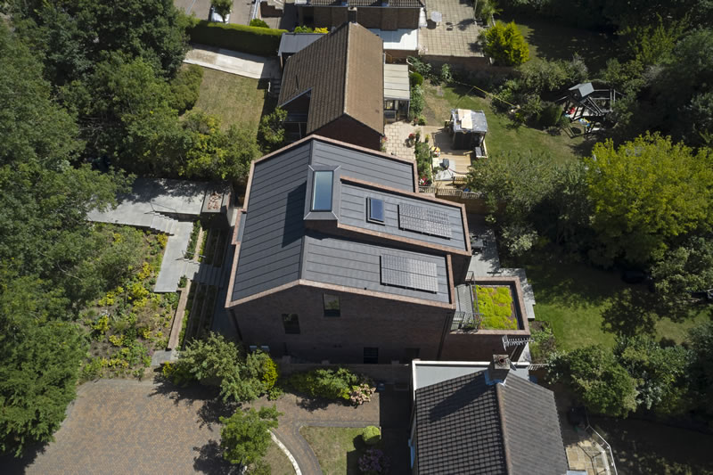 Mill Hill House, North London, includes two arrays of 4 Solar Photovoltaic panels