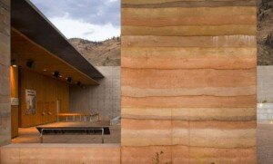 Rammed earth walls RISE Design Studio architect west london