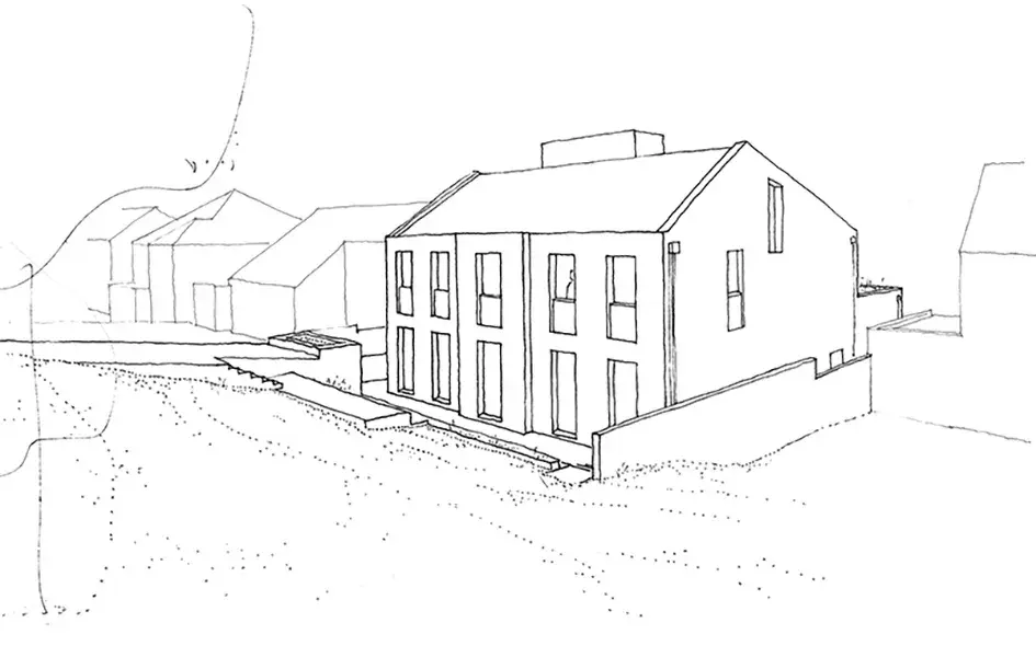 RISE-Design-Studio-Architects-Mill-Hill-House-New-Build-Sustainable-Home-4DR-7-Sketch-front