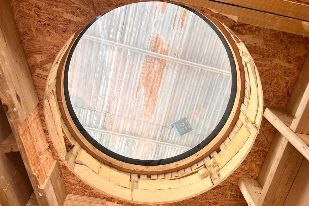 RISE-Design-Studio-HBG-Low-Energy-Home-House-During-Construction-Kensal-Rise-Circular-Rooflight-2